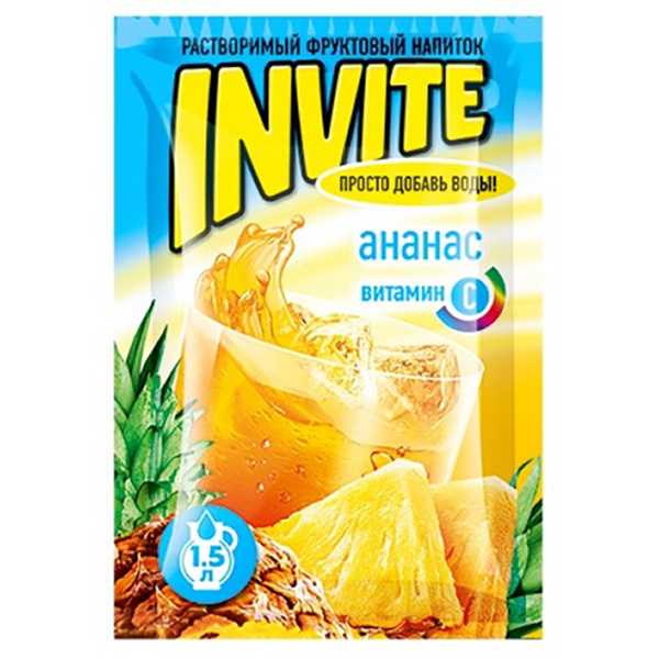 Напиток Invite  ананас растворимый