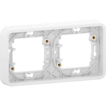 

Рамка Schneider Electric Mureva Styl 2-ая горизонтальая IP55, Белая