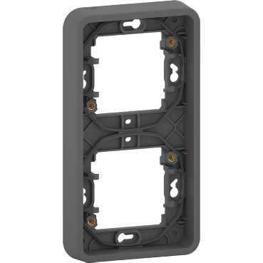 

Рамка Schneider Electric Mureva Styl 2-ая вертикальая IP55, Антрацит