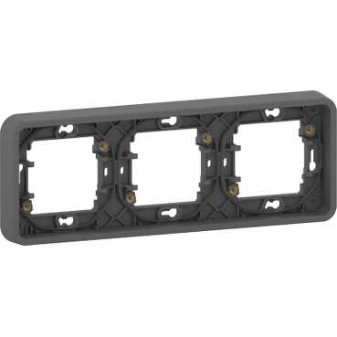 

Рамка Schneider Electric Mureva Styl 3-ая горизонтальая IP55 Антрацит