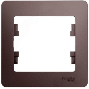 

Рамка Schneider Electric Glossa 1-ая Платина, Черный