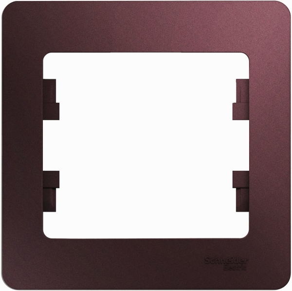 

Рамка Schneider Electric Glossa 1-ая Баклажановая, Черный