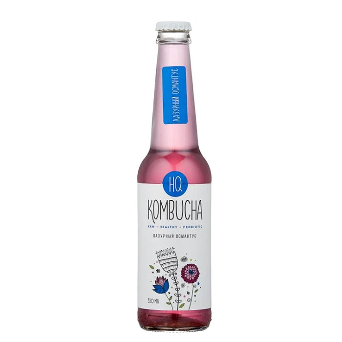 Напиток безалкогольный HQ Kombucha лазурная с цветами османтуса