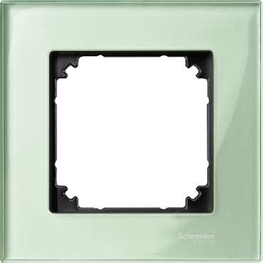 

Рамка Schneider Electric Merten SM M-Elegance 1-ая Стекло Зеленое кальцит, Зеленый