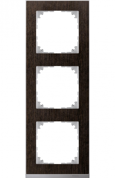 

Рамка Schneider Electric Merten SM M-Pure Decor 3-ая Венге/Алюминий