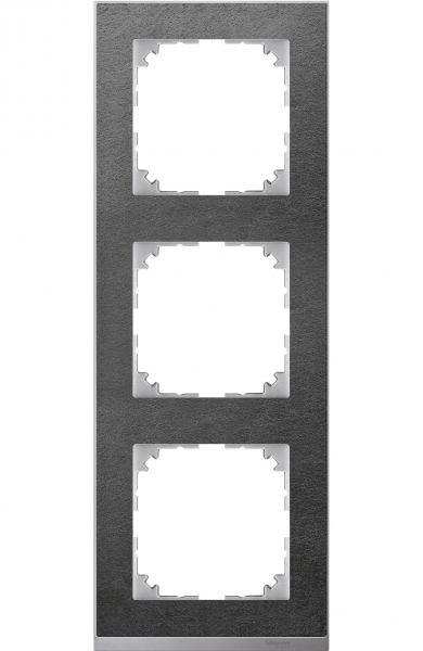 

Рамка Schneider Electric Merten SM M-Pure Decor 3-ая Сланец/Алюминий