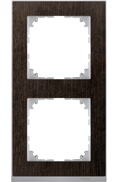 

Рамка Schneider Electric Merten SM M-Pure Decor 2-ая Венге/Алюминий