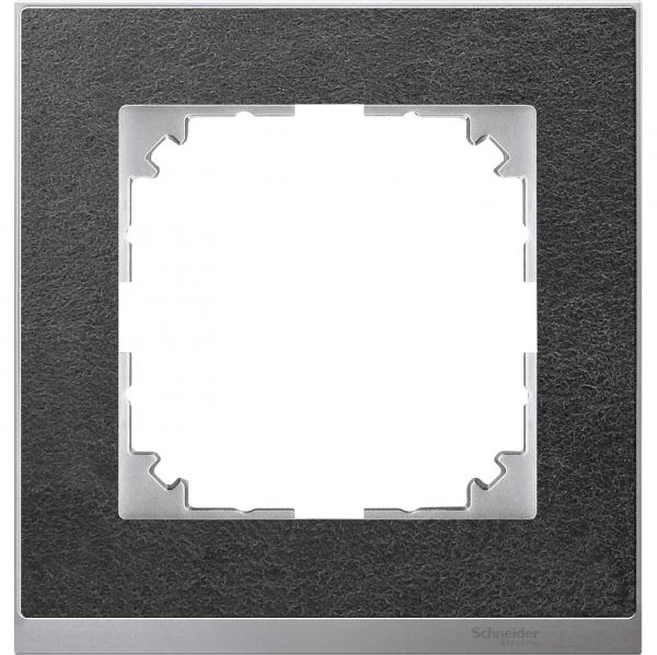 

Рамка Schneider Electric Merten SM M-Pure Decor 1-ая Сланец/Алюминий, Хром