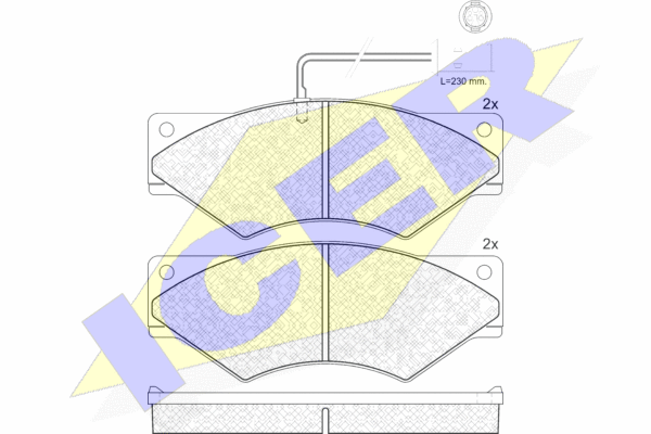 фото Комплект тормозных колодок icer 140965