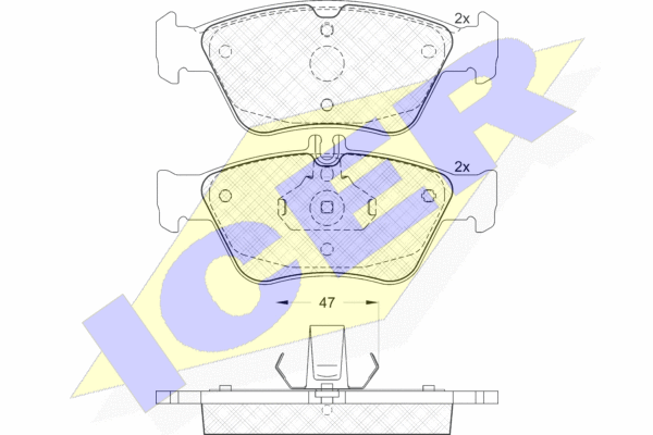 

Комплект тормозных колодок ICER 181115