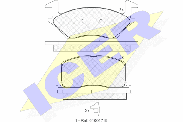 

Комплект тормозных колодок ICER 180888