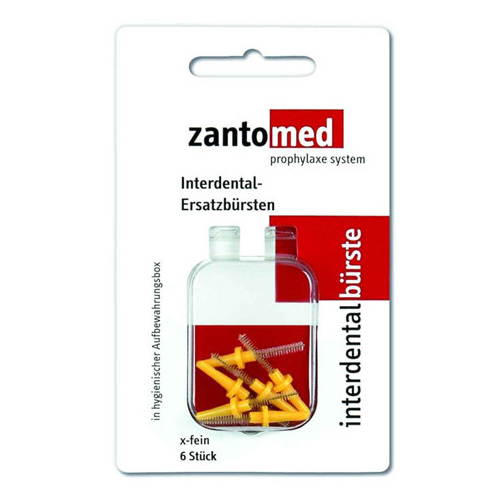 Сменные щеточки Zantomed Interdental Brush Х - fine очень тонкие 6 шт риск очень краткое введение