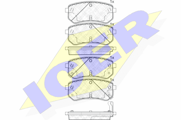 

Комплект тормозных колодок ICER 181710