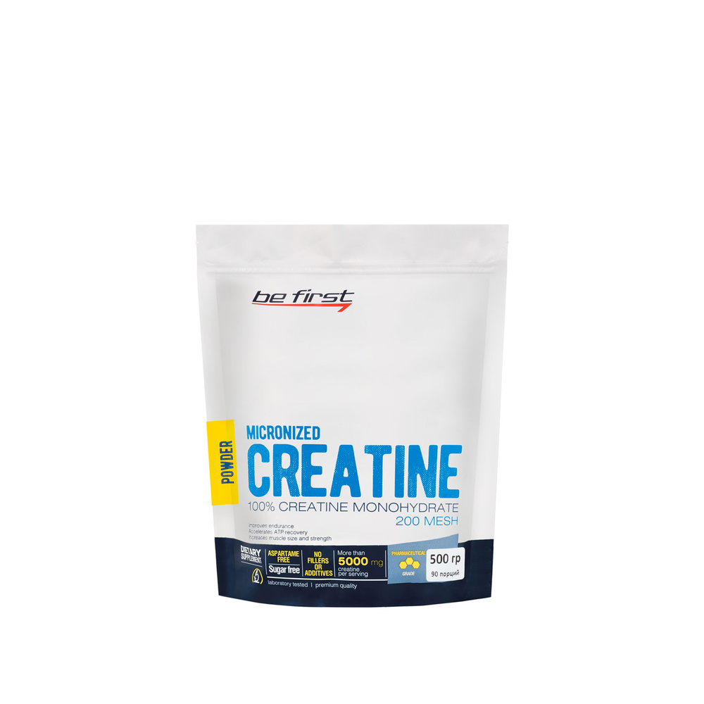 Креатин Be First Micronized Creatine Monohydrate Powder, 500 г, без вкуса