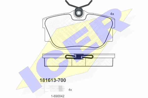 

Комплект тормозных колодок ICER 181613-700