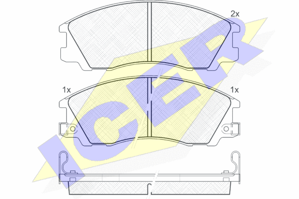 

Комплект тормозных колодок ICER 181539