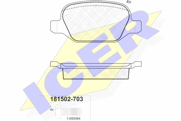 

Комплект тормозных колодок ICER 181502-703