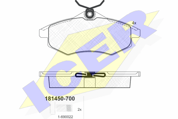 

Комплект тормозных колодок ICER 181450-700