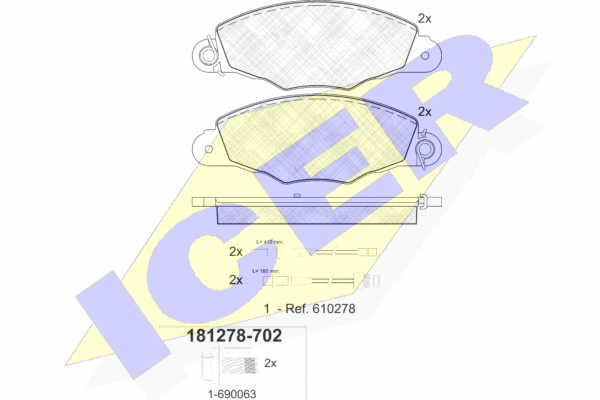 

Комплект тормозных колодок ICER 181278-702