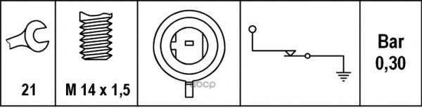 фото Датчик давления масла 12v behr-hella 6zl003259-601