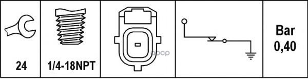 фото Датчик давления масла 12v behr-hella 6zl003259-711