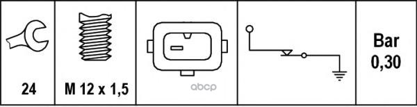 фото Датчик давления масла 12v behr-hella 6zl006097-001