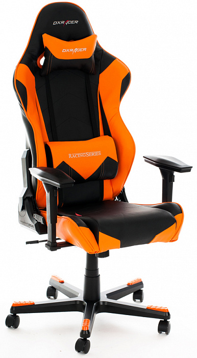 фото Кресло игровое dxracer racing oh/re0/no, черный/оранжевый