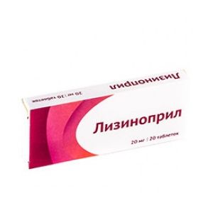 Купить Лизиноприл таблетки 20 мг 20 шт. Озон, Озон ООО, Россия
