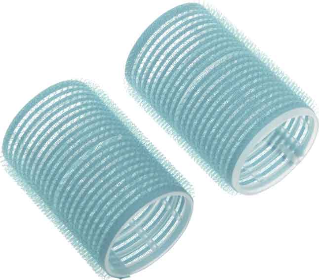 Набор бигуди-липучек Dewal Beauty диаметр 28 мм, длина 63 мм (10 штук) голубые