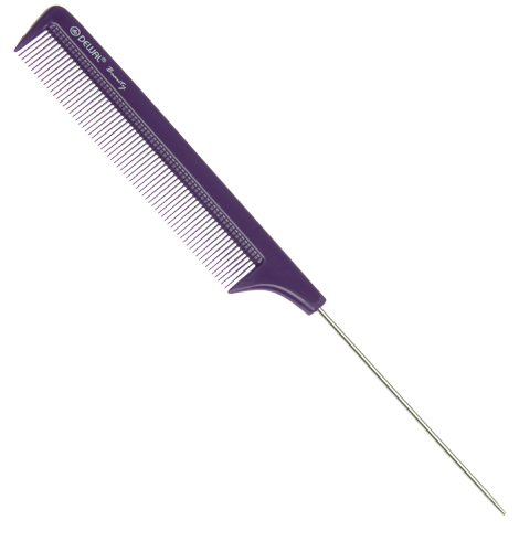 Расческа Dewal Beauty с металлическим хвостиком, фиолетовая, 22 см расческа парикмахерская с металлическим хвостиком 231 27 мм carbon fiber