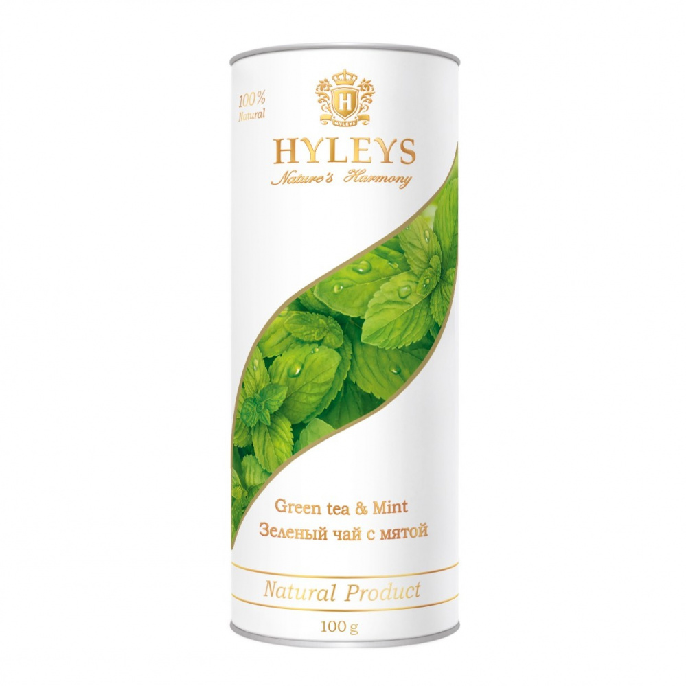 Чай Hyleys Гармония природы | Зеленый с мятой, листовой, 100 гр