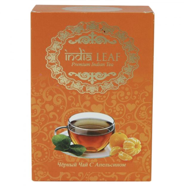 

Чай India leaf "С апельсином", черный среднелистовой с добавками, 100 гр