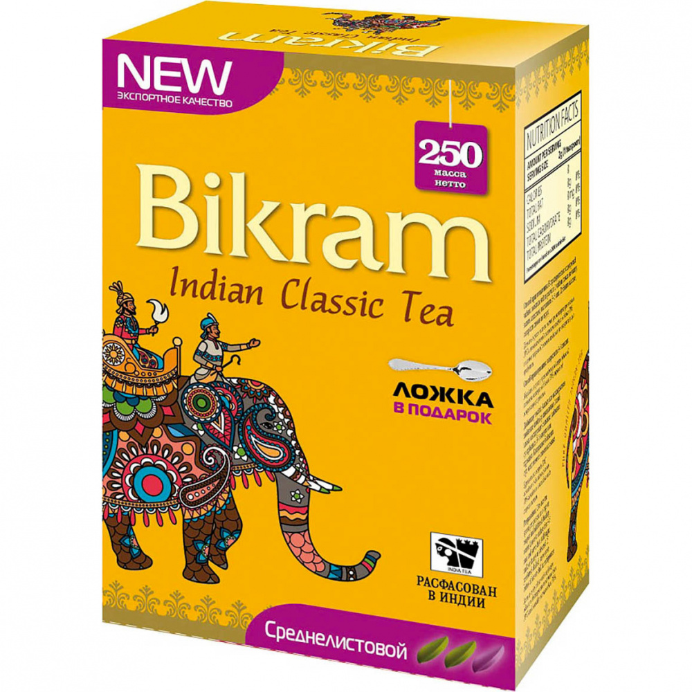 

Чай Bikram Indian classic tea, чёрный среднелистовой, 250 гр