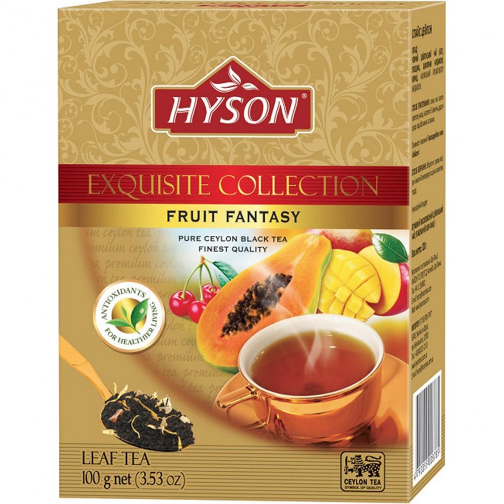 

Чай Hyson Фруктовая фантазия, чёрный листовой c добавками, 100 гр