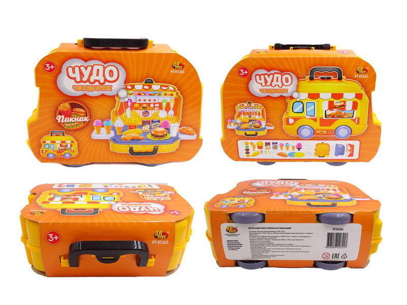 Игровой набор Abtoys Чудо-чемоданчик на колесиках Пикник 26 предметов, 127291-TN