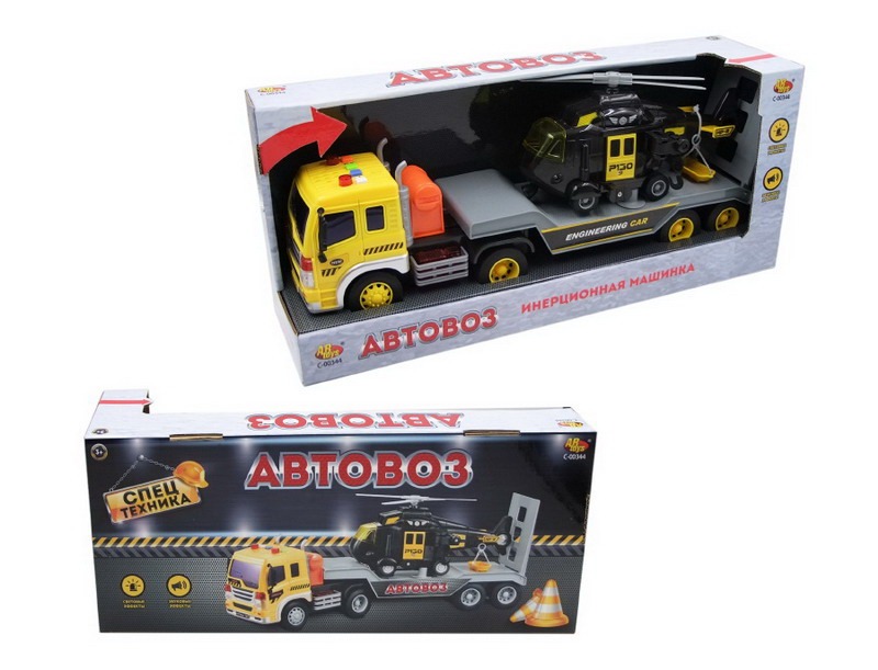 фото Автовоз инерционный abtoys 1:16, со световыми и звуковыми эффектами