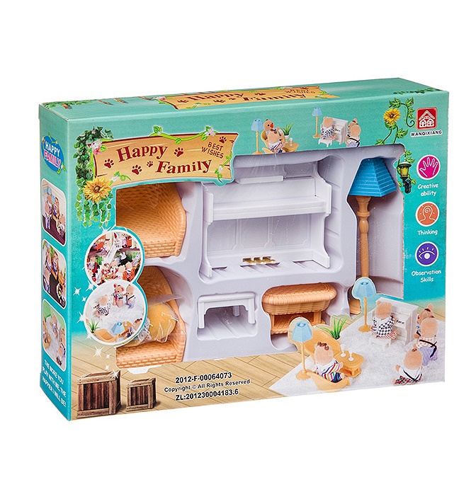 

Игровой набор Happy Family с фигуркой зверюшки, комната