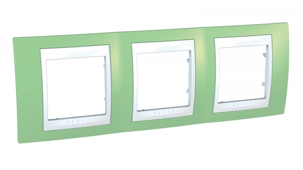 

Рамка Schneider Electric Unica 4-ая Хамелеон Зеленое Яблоко/Белый