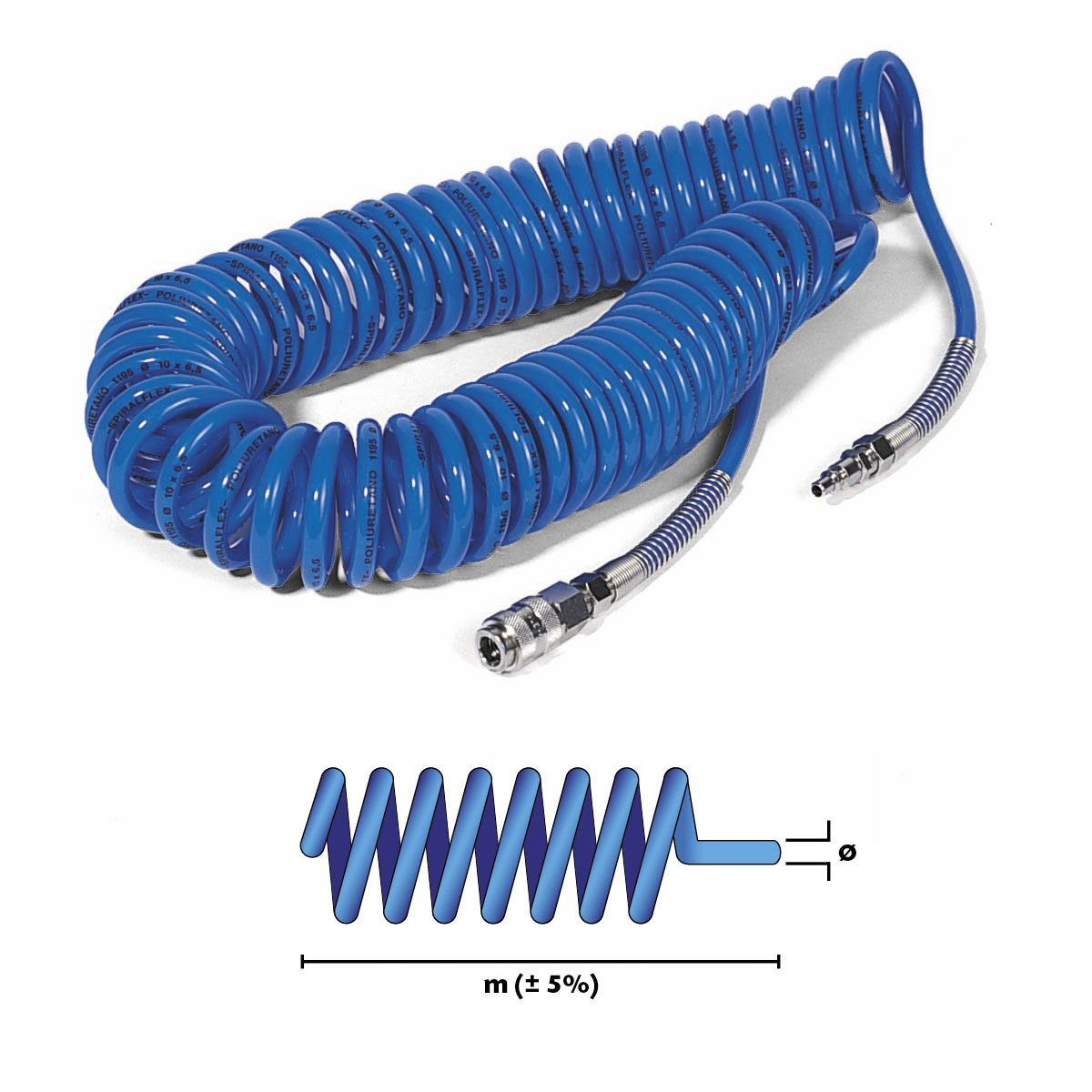 фото Шланг спиральный gav spr4/6,5, 4м, 6,5х10