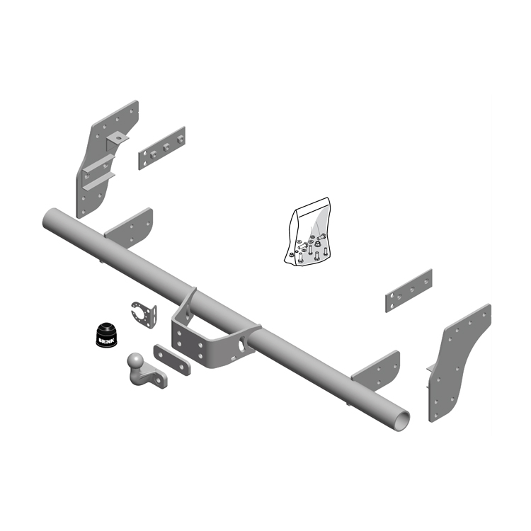 Brink Фаркоп тип F Mitsubishi L200 15- нагр 3100/125 подрезки бамп.нет (без электрики)