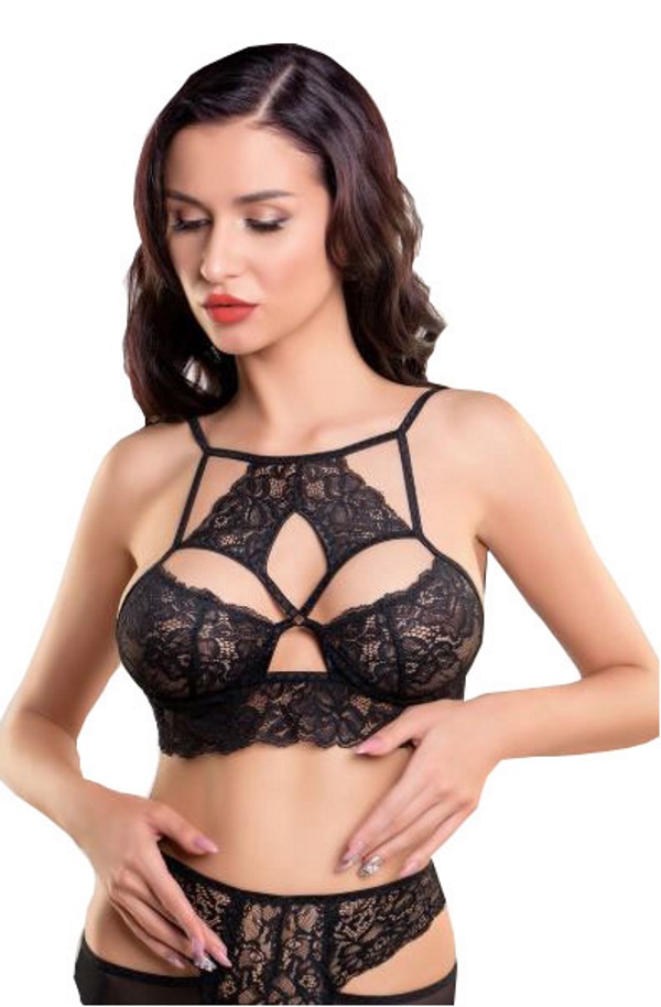 

Бралетт кружевной удлиненный Erolanta Lingerie Collection, кармин-черный (42-44), 74205