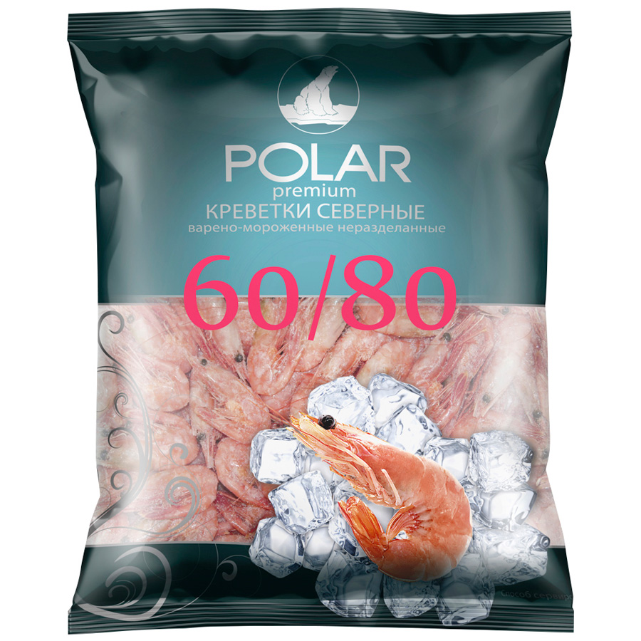 

Креветки Polar, замороженные, без заправки, 800 гр