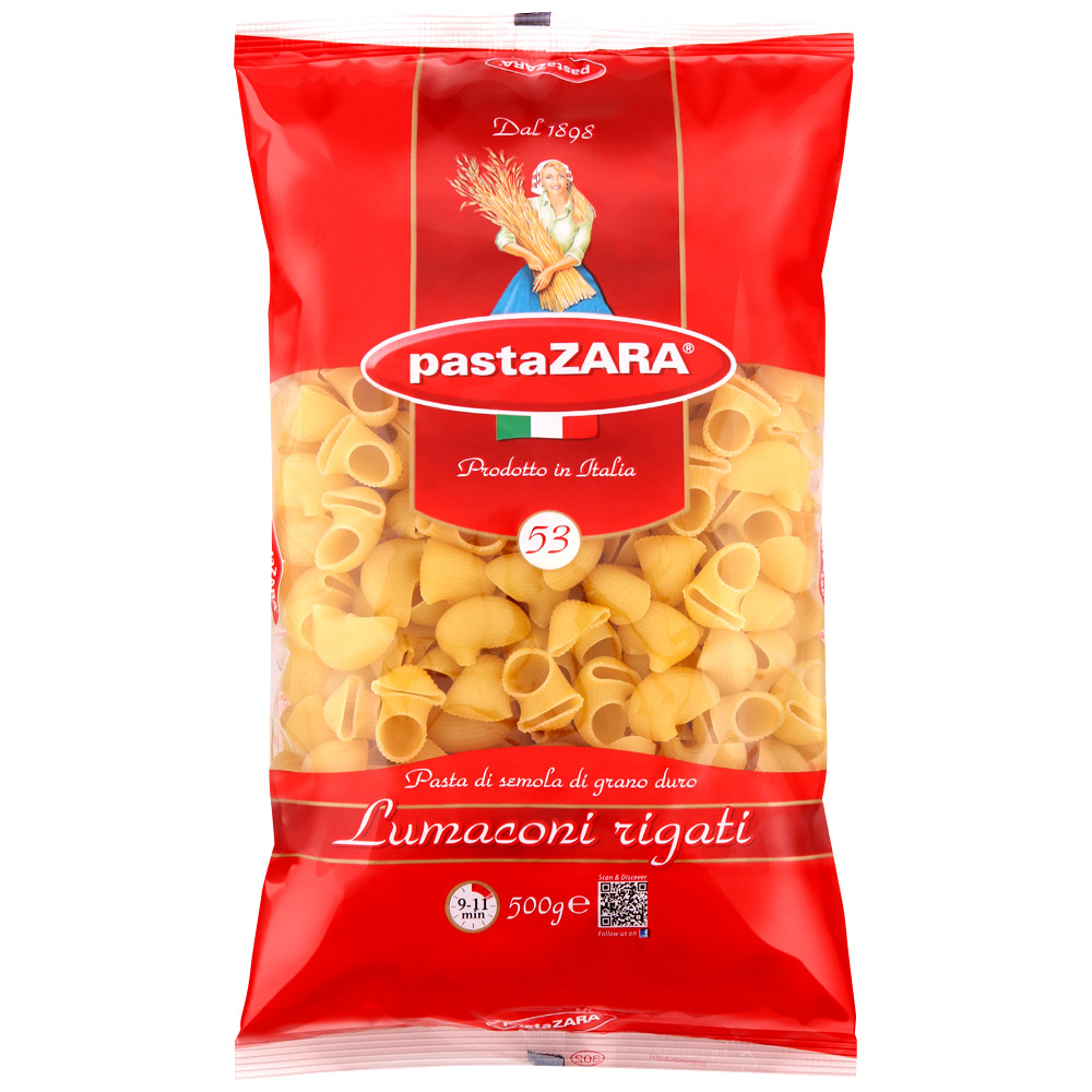 

Макаронные изделия Pasta Zara улитки 500 г