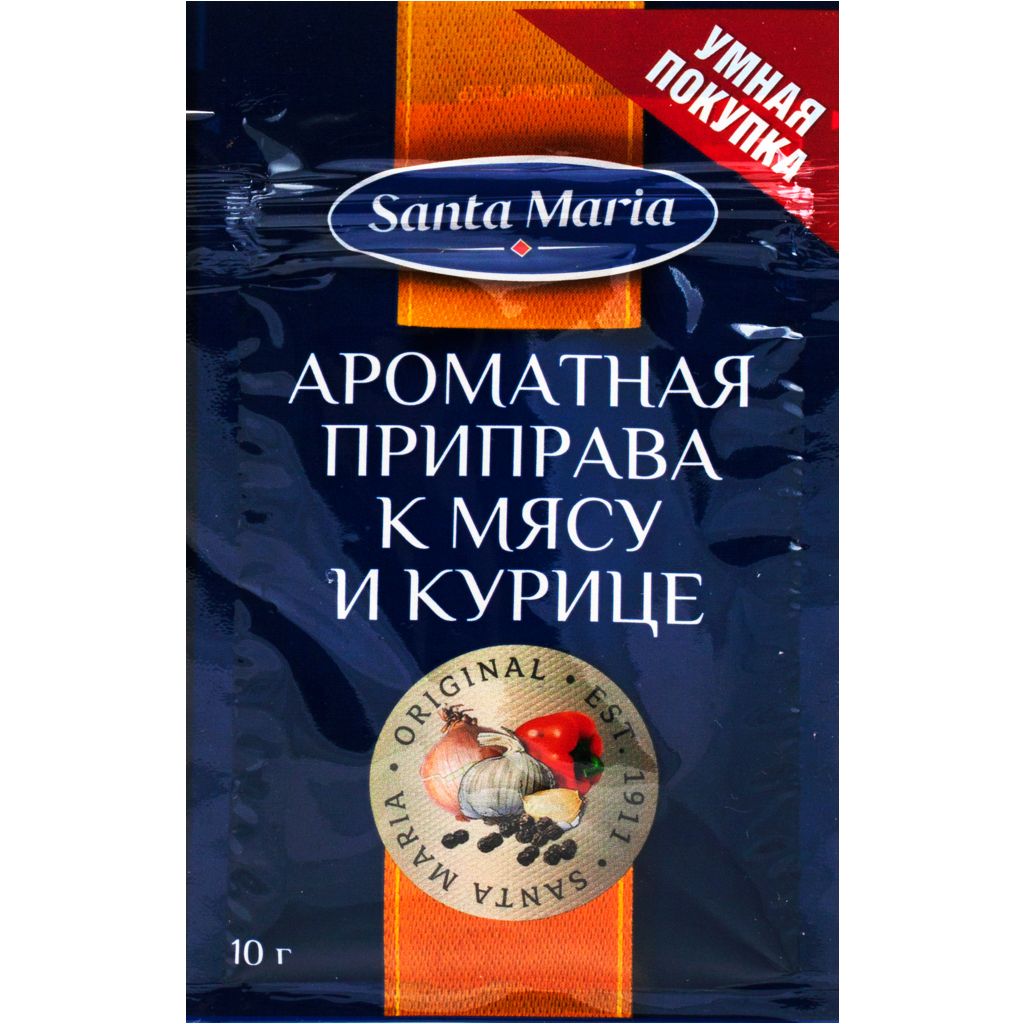 

Приправа Santa Maria ароматная к мясу и курице 10 г