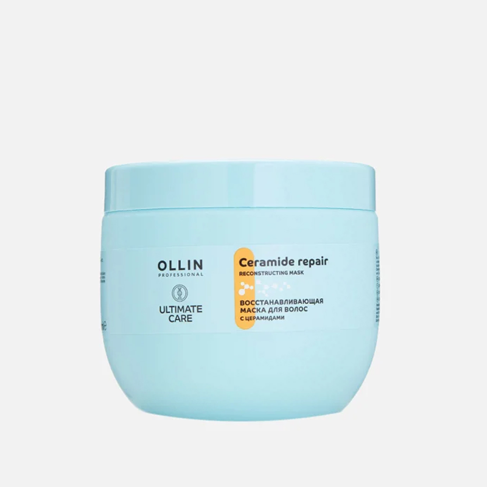 Маска Ollin Professional Ultimate Care для восстановления волос с церамидами 500 мл