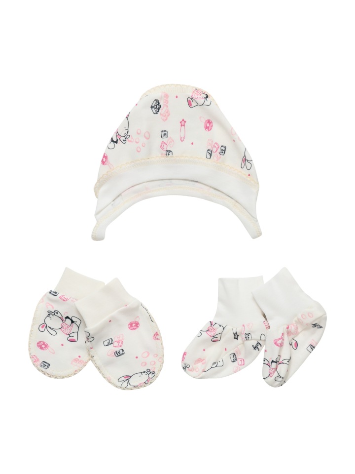 

Комплект для новорожденных Клякса 3 пред. В33-3н/розовый,собачки р. 36, В33-3н