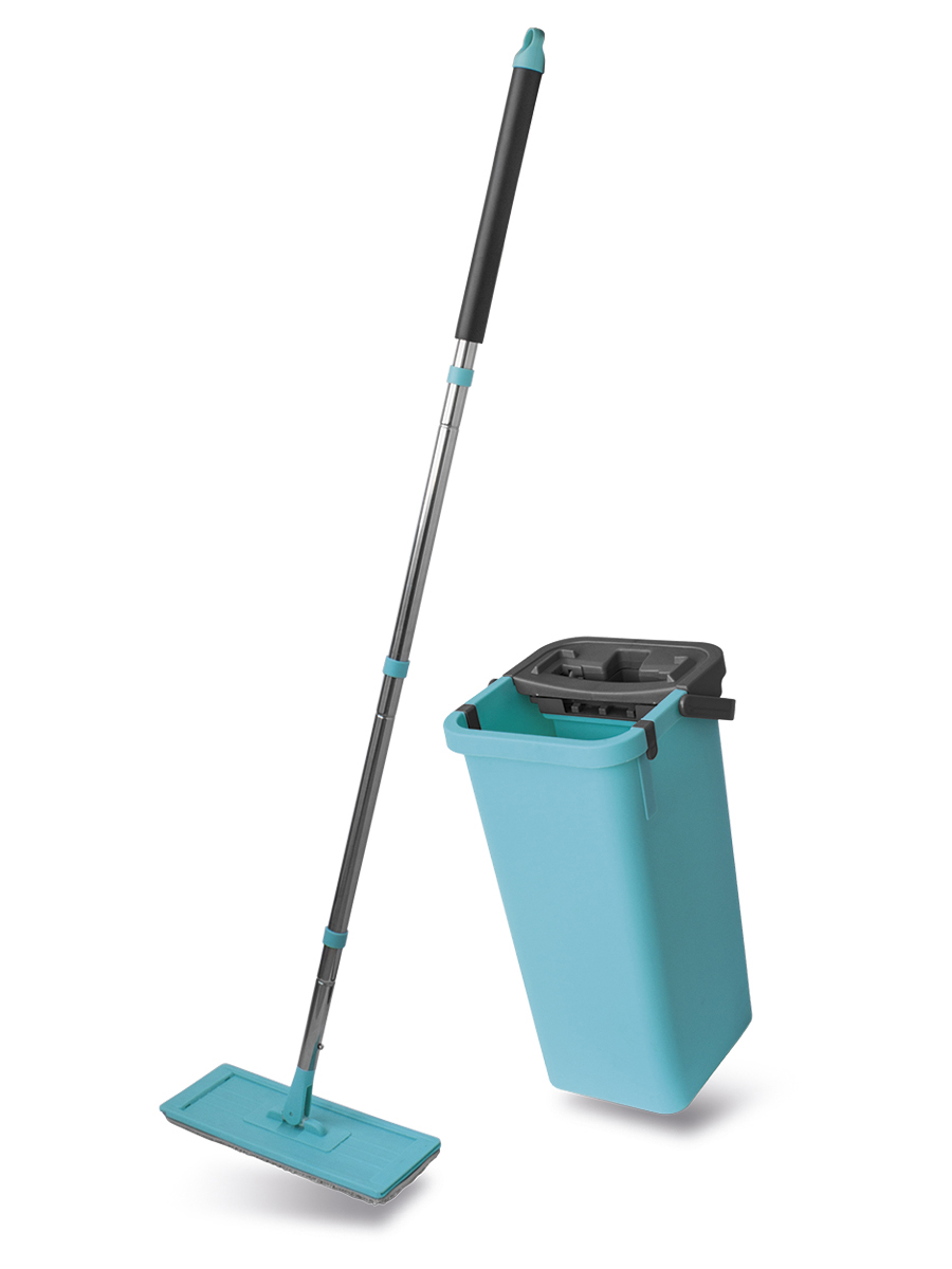 Система для уборки MILEY Magic Flat Mop ведро с отжимом и шваброй 100-120 2660₽