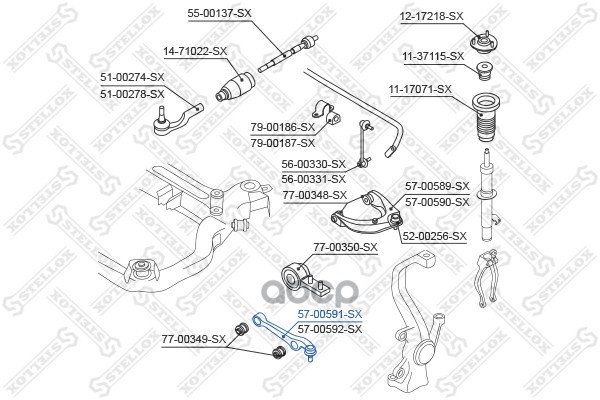 

Рычаг подвески Stellox 5700591SX