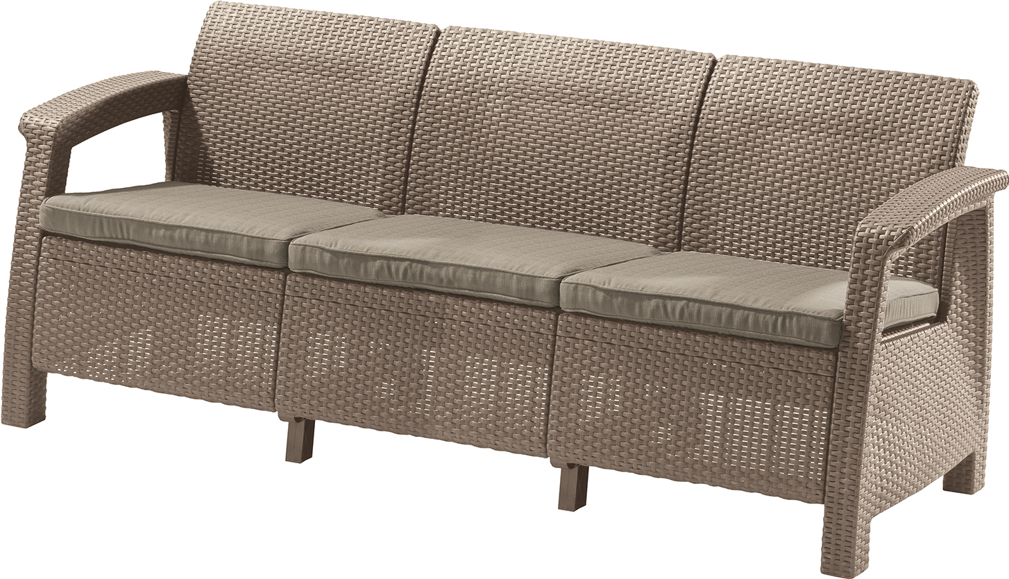 

Садовый диван Keter Corfu love seat max 17197959/КАП капучино, Коричневый, Диван пластиковый Корфу Макс (Corfu love seat max) капучино