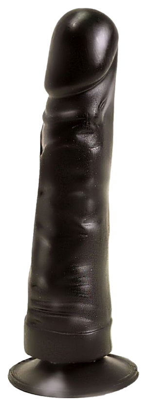Чёрный фаллоимитатор на подошве-присоске 17,5 см